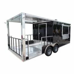 SLE Concessions 8.5' X 20' Concession Trailer Black Food Event Catering