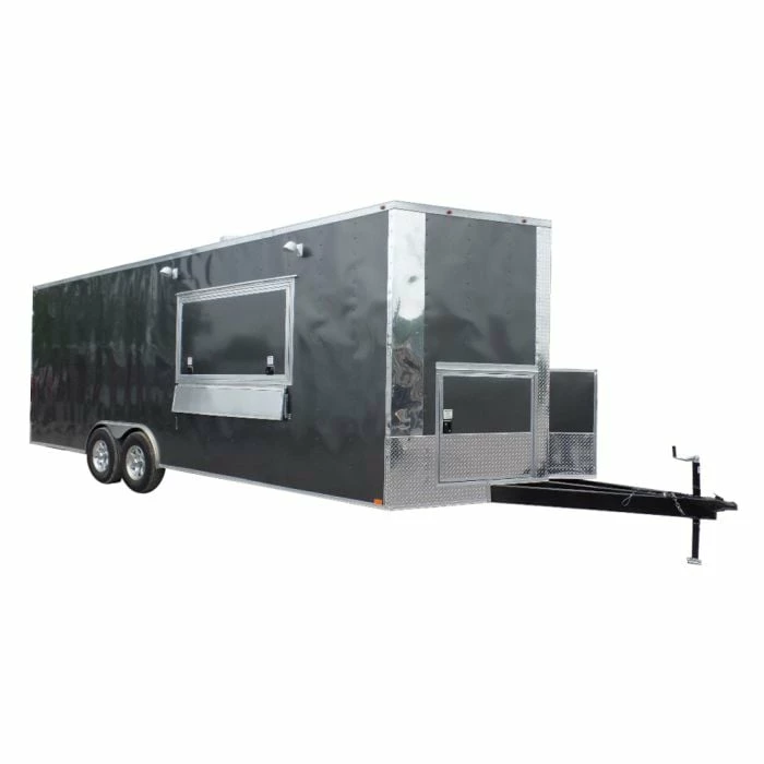 SLE Concessions 8.5' X 24' Concession Trailer Charcoal Grey Food Event Catering