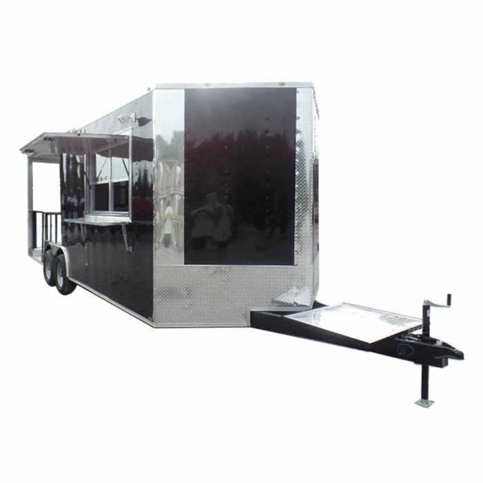 SLE Concessions 8.5' X 22' Concession Food Trailer Black BBQ Event