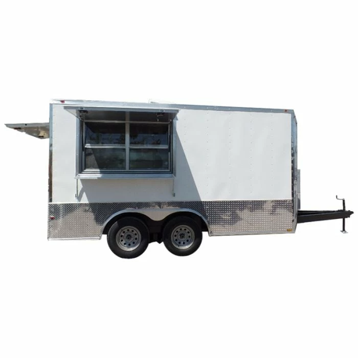 SLE Concessions 8.5' X 14' Concession Food Trailer White Event Catering