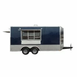 SLE Concessions 8.5' X 16' Food Concession Trailer Indigo Blue