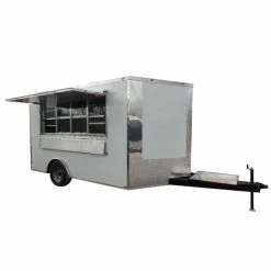 SLE Concessions 8.5' X 12' Concession Trailer White Event Catering Food