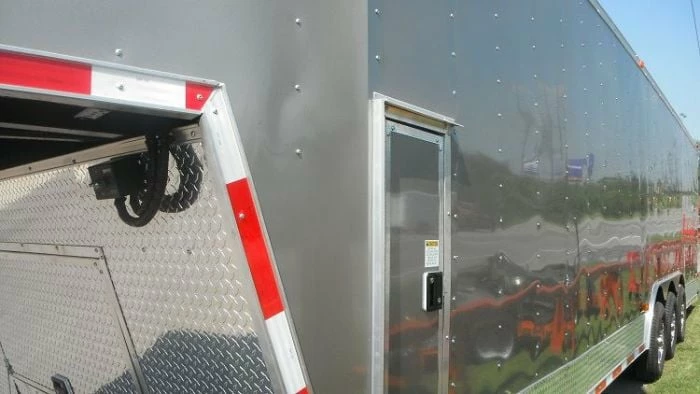 SLE Enclosed Trailers Enclosed Trailer 8.5'x36' Gooseneck Event Food Car Hauler (Silver) Storage - Image 6