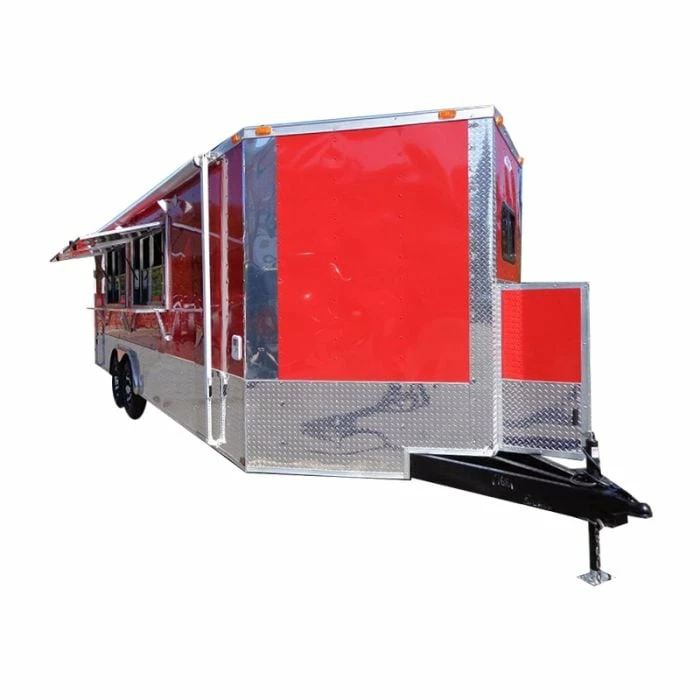SLE Concessions Concession Trailer 8.5'x24' Red - Vending Catering Event Food