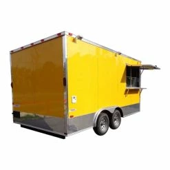 SLE Concessions Concession Trailer 8.5'x16' Yellow - Catering Food Event Vending