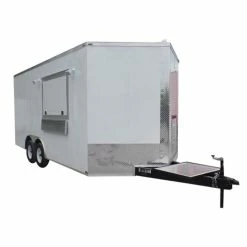 SLE Concessions 8.5' X 18' Concession Food Trailer Elite White Event Catering