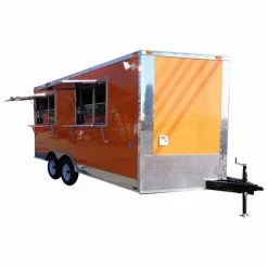 SLE Concessions Concession Trailer 8.5'x16' Orange - Catering Vending Food BBQ
