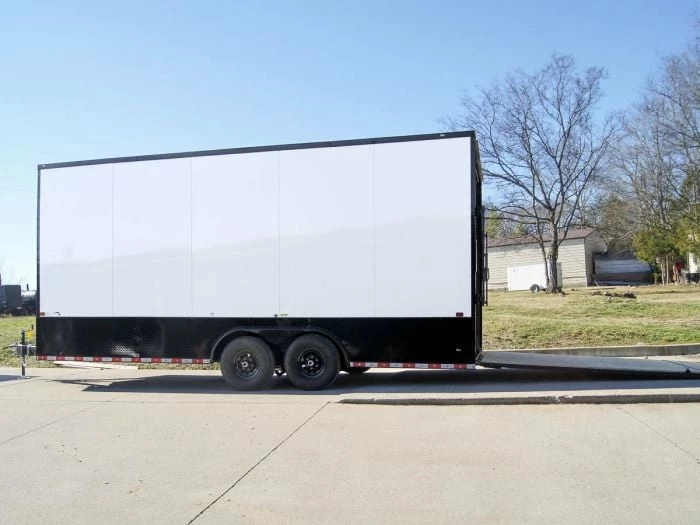 SLE Enclosed Trailers 8.5x20 White V-Nose Enclosed Trailer With Blackout Pkg (2) 5,200lb Axles - Image 3