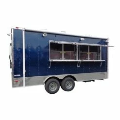 SLE Concessions Concession Trailer 8.5'x18' Blue - Catering Food Custom Vending