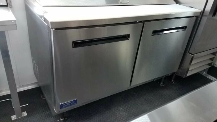 SLE Concessions 8.5' X 30' Orange V-Nose Concession Food Trailer - Image 2