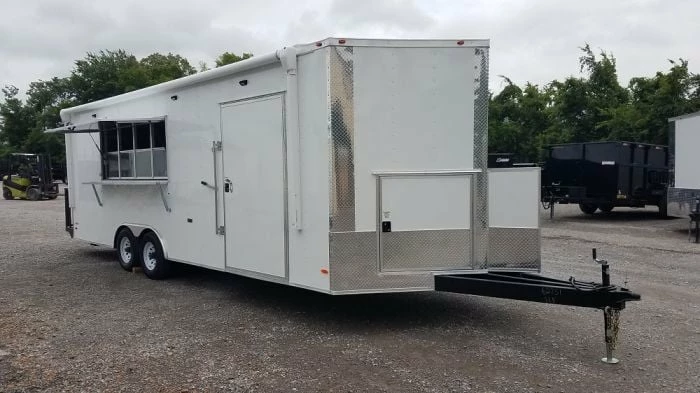 SLE Concessions 8.5' X 24' White Concession Food Trailer With Appliances - Image 2