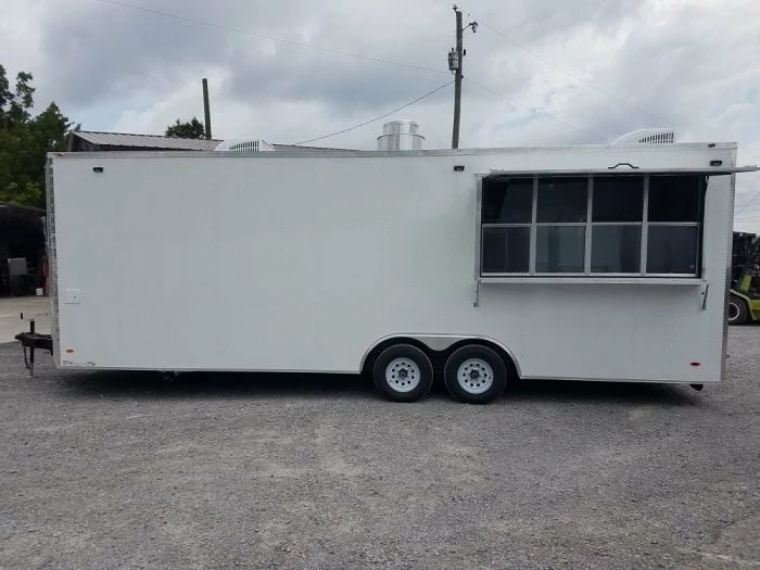 SLE Concessions 8.5' X 26' White Concession Food Trailer
