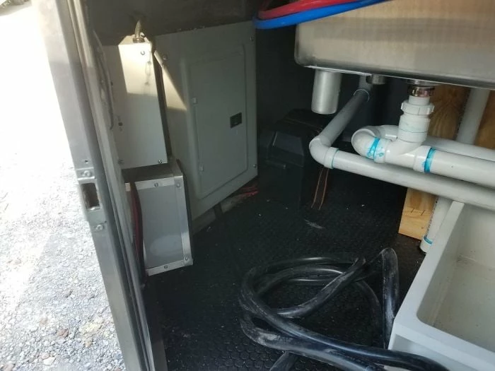 SLE Concessions 8.5' X 16' Orange Shaved Ice Concession Food Trailer - Image 4