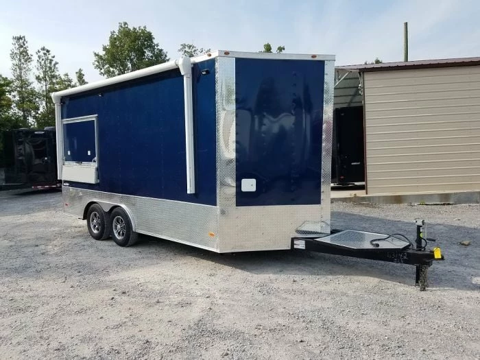 SLE Concessions 8.5' X 16' Indigo Blue Enclosed Pharmaceutical Trailer - Image 6