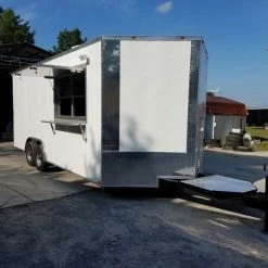 SLE Concessions 8.5' X 20' White Custom Concession Food Trailer With Appliances
