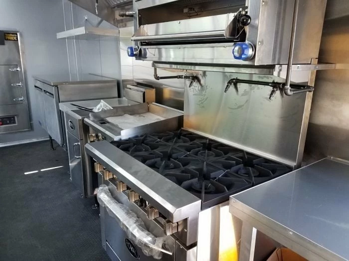 SLE Concessions 8.5' X 30' Black On Black Porch Style Concession Food Trailer With Appliances - Image 5