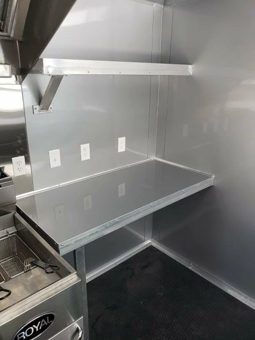 SLE Concessions 8.5' X 18' White Concession Food Trailer With Restroom - Image 2