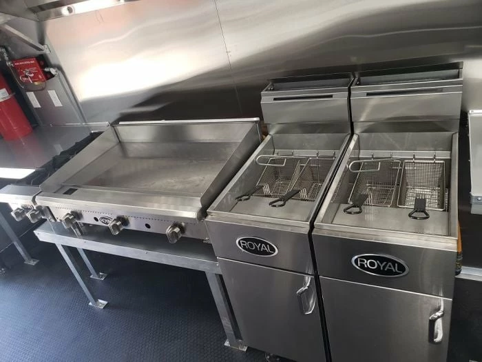 SLE Concessions 8.5' X 18' White Concession Food Trailer With Restroom And Appliances - Image 5