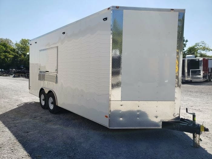 SLE Concessions 8.5' X 20' White Custom Built Concession Food Trailer - Image 6