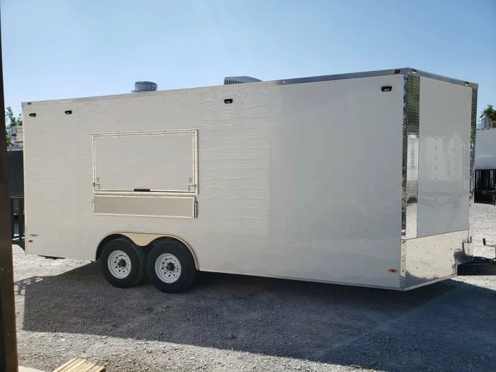 SLE Concessions 8.5' X 20' White Custom Built Concession Food Trailer - Image 3