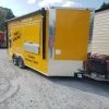 SLE Concessions 8.5' X 16' Penske Yellow Concession Food Trailer With Appliances