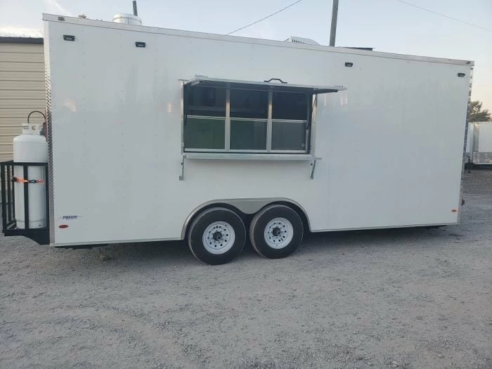 SLE Concessions 8.5' X 20' White Bakery Concession Food Trailer With Appliances - Image 3