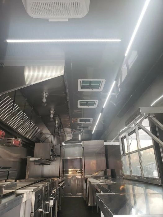 SLE Concessions 8.5' X 40' White Gooseneck Concession Food Trailer With Appliances - Image 2