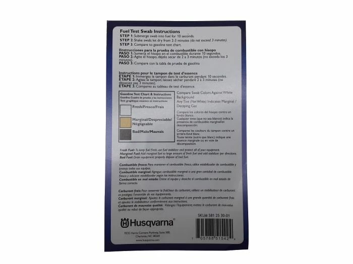 Husqvarna 584976801 Gas Fuel Test Strips Swab Freshness Age - Image 2