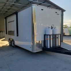 SLE Concessions 8.5' X 20' White Concession Food Trailer With Appliances