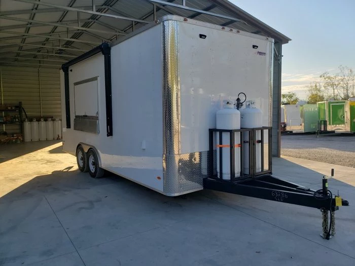 SLE Concessions 8.5' X 20' White Concession Food Trailer With Appliances