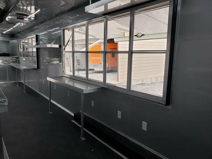 SLE Concessions 8.5' X 53' Lime Green Gooseneck BBQ Concession Food Trailer 4 SLE Concessions 8.5' X 53' Lime Green Gooseneck BBQ Concession Food Trailer - Image 2