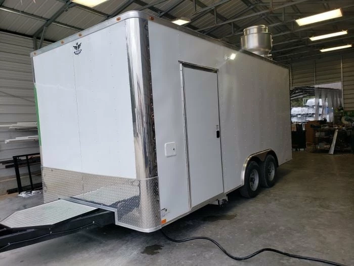 SLE Concessions 8.5' X 18' White Concession Food Trailer With Appliances - Image 5