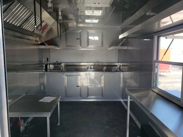 SLE Concessions 8.5' X 22' Porch Style Concession Food Trailer With Restroom - Image 4