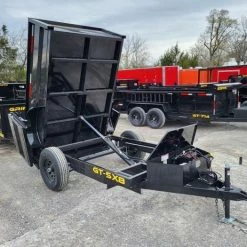 SLE Dump Trailers Hydraulic Dump Trailer 5' X 8' With Brake 24 Inch Sides