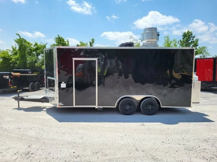 SLE Concessions Concession Trailer 8.5' X 18' Black Food Event Catering - Image 4