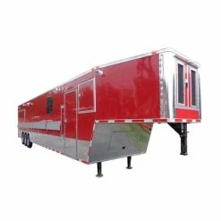 SLE Concessions Concession Trailer 8.5'x44' Gooseneck Catering Vending Red