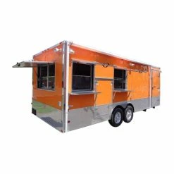 SLE Concessions Concession Trailer 8.5'x24' Orange - Event Catering Custom Food Cart Restroom