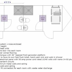SLE Concessions 8.5' X 20' Extended Patient Unit Medical Trailer