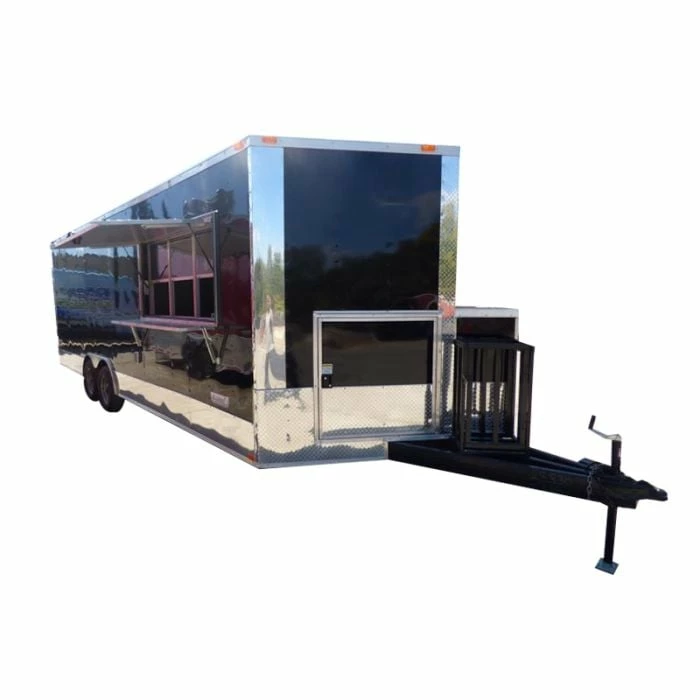 SLE Concessions Concession Trailer 8.5' X 24' Black - Food Event Catering BBQ