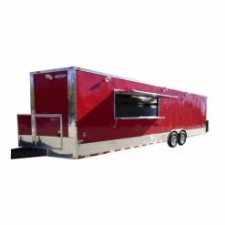 SLE Concessions Concession Trailer 8.5'x30' Red - Food Event Catering BBQ