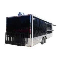 SLE Concessions Concession Trailer 8.5'x24' Black - Vending Food BBQ Catering