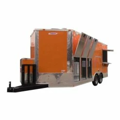 SLE Concessions 8.5' X 18' Concession Food Trailer Orange