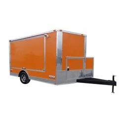 SLE Concessions Concession Trailer 8.5'x12' Orange - Vending Food BBQ Catering
