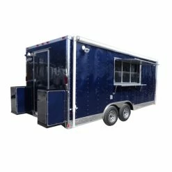 SLE Concessions Concession Trailer 8.5'x18' Indigo Blue - Food Event Catering BBQ