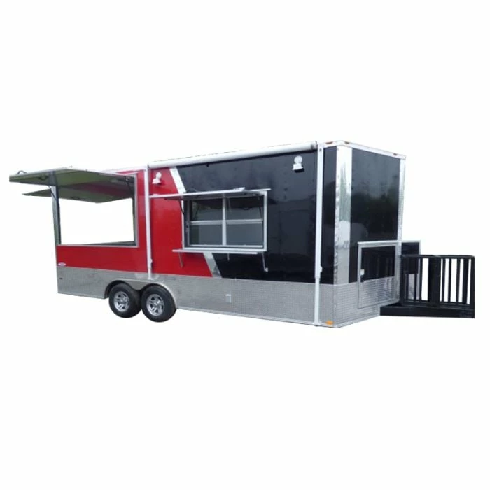 SLE Concessions Concession Trailer 8.5 X 20 Black/Red BBQ Food Event