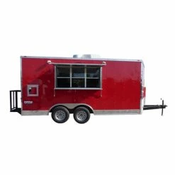 SLE Concessions 8.5' X 16' Concession Trailer Red Catering Event