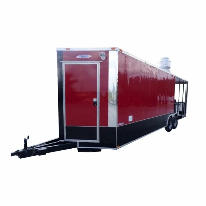 SLE Concessions 8.5' X 26' Concession Food Trailer Red With Appliances