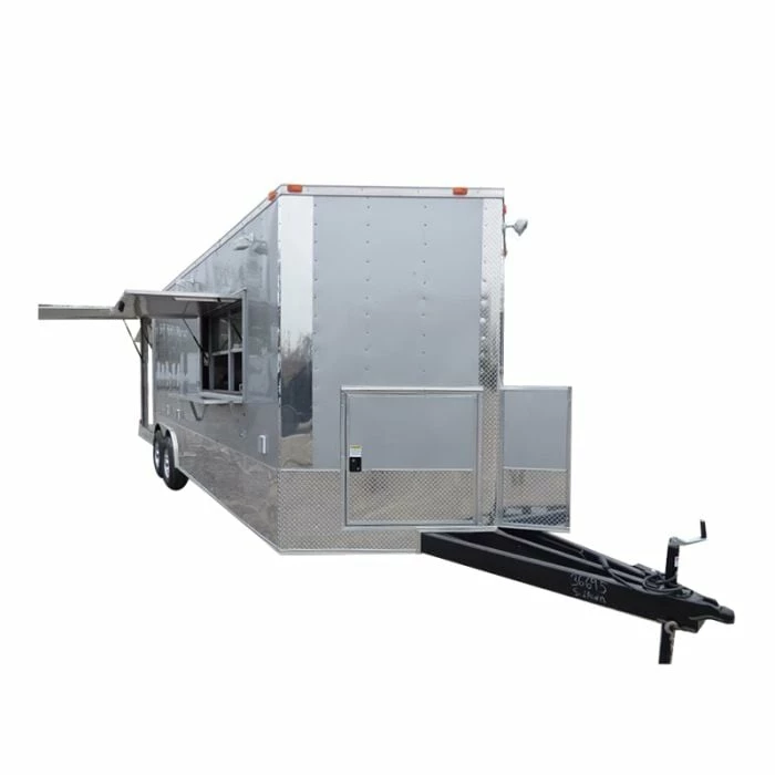 SLE Concessions 8.5' X 24' Concession Food Trailer Silver Frost Catering Event