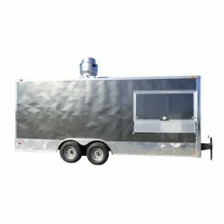 SLE Concessions 8.5' X 20' Concession Food Trailer Charcoal Grey Event Catering