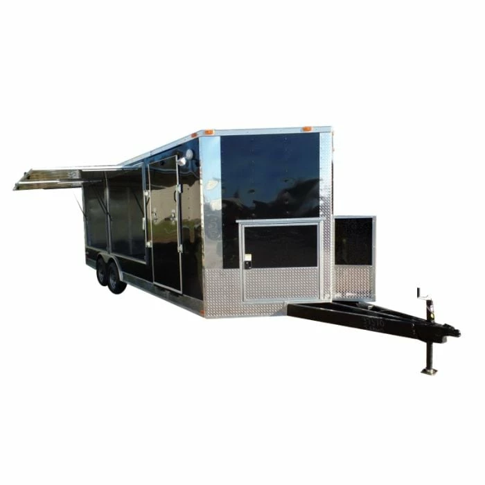 SLE Concessions 8.5' X 20' Black Concession Food Event Catering Trailer